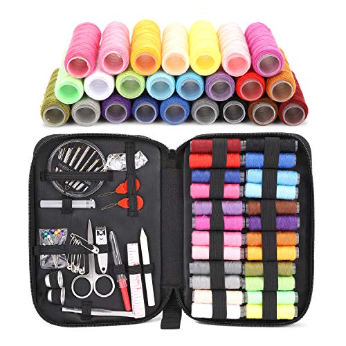Product Cover Balight Sewing Kit, DIY Sewing Supplies with 24 XL Spools of Sewing Thread, 30 Sewing Needles, Tape Measure, Black Case and Sewing Accessories for DIY, Home, Travel, Beginner, Adults