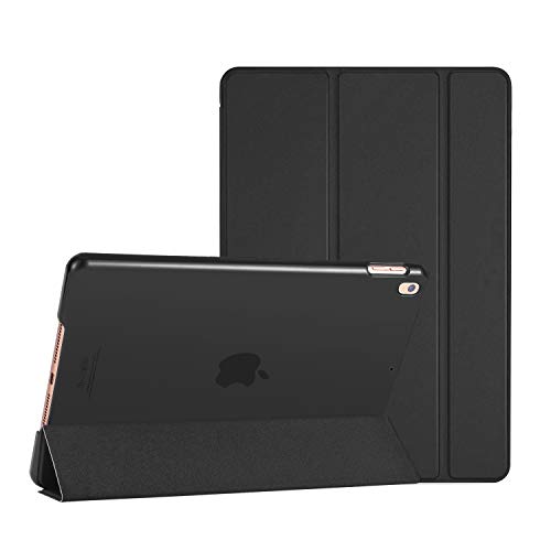 Product Cover MOSISO iPad 10.2 inch Case, Slim Fit Frosted PC Back PU Leather Smart Stand Book Folio Protective Tablet Cover Compatible with 2019 iPad 10.2 inch 7th Gen. (A2197 A2198 A2200), Black