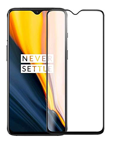 Product Cover GLYNO INFOTELTM 9D Full Glue Edge-to-Edge Coverage Screen Protector Tempered Glass for OnePlus 7T/ 1+7T - (Black Edition)