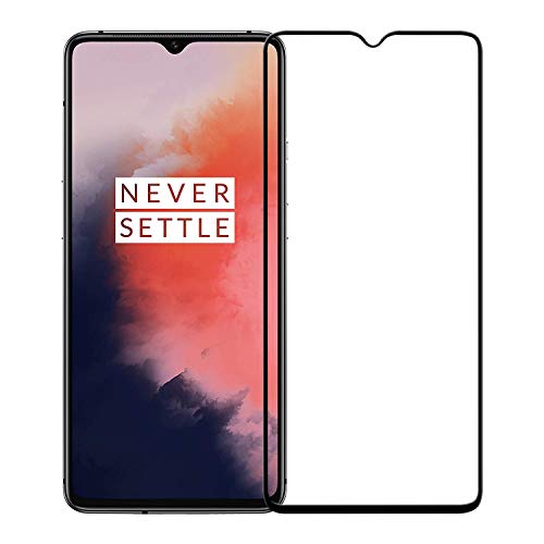 Product Cover POPIO Tempered Glass Screen Protector For Oneplus 7T (Black) Edge to Edge Full Screen Coverage With Installation Kit
