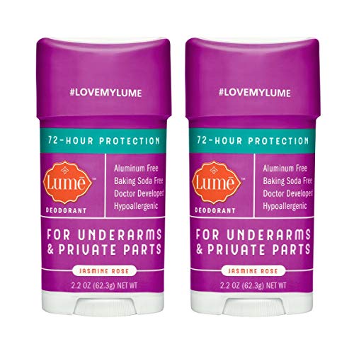 Product Cover Lume Natural Deodorant - Underarms and Private Parts - Aluminum Free, Baking Soda Free, Hypoallergenic, and Safe For Sensitive Skin - 2.2 Ounce Stick Two-Pack (Jasmine Rose)