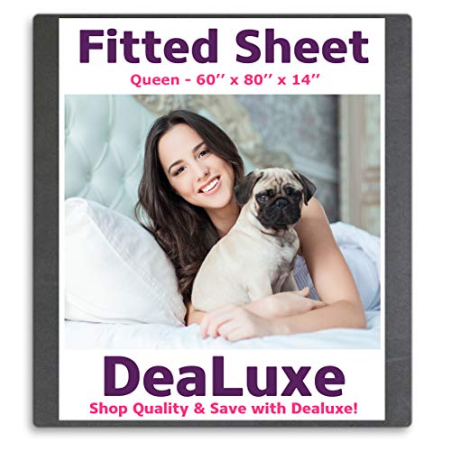 Product Cover DeaLuxe Fitted Sheets Queen Only - Queen Fitted Sheets - Grey