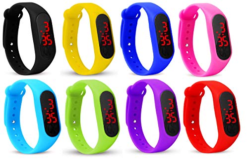 Product Cover Style Keepers Digital Multi Color Band Latest Collection Watch for Boys and Girls (Pack of 8) Digital Watch - 82929