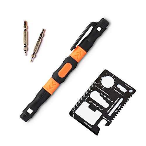 Product Cover Multi Tool 11 In 1 Black Card With Pen Screwdriver Set Unique Valentine's Day Gift For Him under 20 Dollars
