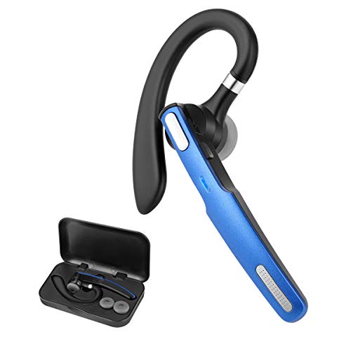 Product Cover Bluetooth Headset Best Truckers Wireless Business Bluetooth Earpiece with 9Hours Talktime Mic HandsFree Noise Cancelling Headphones Compatible Android Cell Phone for Driving/Office