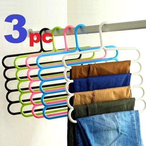 Product Cover RK 3r Indiakart Multi Layer Clothes Wardrobe Organizer Clothe Hangers (Pack of 3)