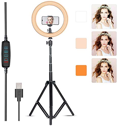 Product Cover COOLMOBIZ 24 Inches Selfie LED Ring Light with Tripod Stand & Phone Holder for Musically | Tiktok | You Tube | Video Shooting | Live Streaming | Product Photoshoot with 3 Light Modes