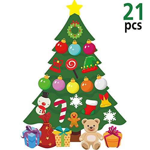 Product Cover Christmas Party Decoration, Animated Christmas Fridge Magnet Set, Magnet Refrigerator Stickers Holiday Christmas Decorations for Fridge, Metal Door, Garage, Office (Christmas Tree Magnet, 21 Pieces)