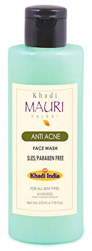 Product Cover Khadi Mauri Herbal Anti Acne Face Wash - SLES & PARABEN FREE - Enriched with Neem & Tea Tree Oil - 210 ml