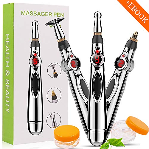 Product Cover Electronic Acupuncture Pen, Electric Meridians Laser Acupuncture Machine Magnet Therapy Instrument Meridian Energy Pen Massager Relief Pain Tools (C3)