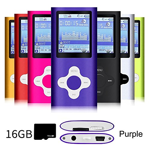 Product Cover G.G.Martinsen White-on-Purple Versatile MP3/MP4 Player with a Micro SD Card, Support Photo Viewer, Mini USB Port 1.8 LCD, Digital MP3 Player, MP4 Player, Video/Media/Music Player
