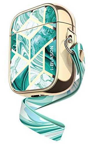 Product Cover i-Blason Cosmo Series Case Designed for Airpods, 360° Protective Stylish AirPods Case Cover Compatiable with Apple AirPods 1st/2nd (Jade)
