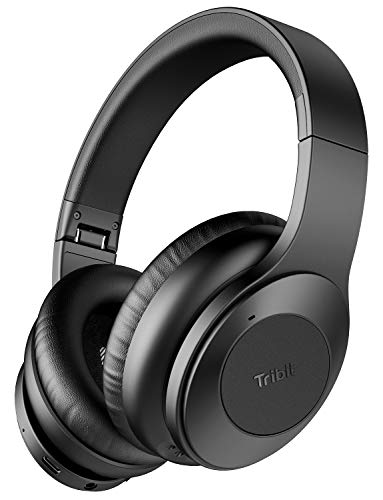 Product Cover Tribit QuietPlus Active Noise Cancelling Headphones - 5.0 Bluetooth Headphones with MIC 30 Hrs Playtime CVC8.0 Hi-Fi Sound Type-C Foldable Wireless Headphones Over Ear for Airplane Travel Work, Black