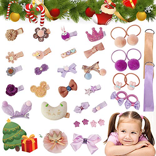 Product Cover Baby hair clips, cute Lucky-M girl color matching hair clips, ponytail hair clips, baby hair clips, hair ring, 36 styles (A-36)