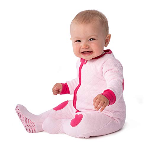 Product Cover baby deedee Sleepsie Cotton Quilted Footie Pajama, Sweet Pink, 6-12 mos