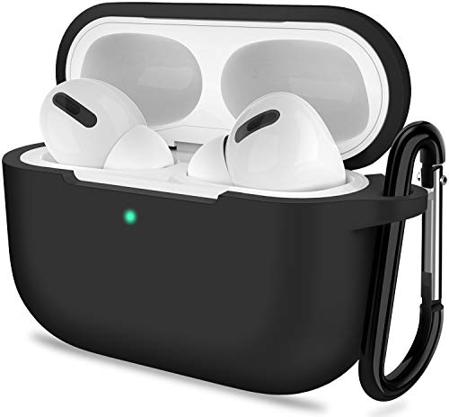 Product Cover AirPods Pro Case, ATUAT Protective Silicone Cover Compatible with Apple AirPods Pro (2019) - Black