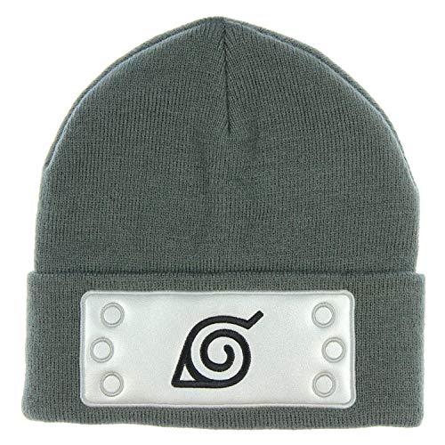 Product Cover Naruto Shippuden Collection Leaf Village Headband Costume Beanie Skull Cap Silver