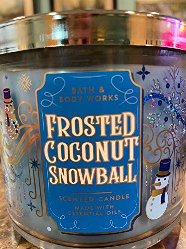 Product Cover White Barn Bath & Body Works Frosted Coconut Snowball 3 Wick Scented Candle 14.5 oz