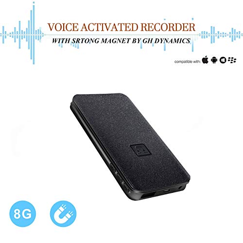 Product Cover Voice Activated Recorder - 5000mh Battery Life Up to 25 Days Continuous Voice Recording,8GB 94 Hours Recordings Capacity, Functional Portable Charging Device | Build-in Magnet