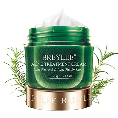 Product Cover Acne Treatment Cream, BREYLEE Tea Tree Oil Acne Cream for Clearing Severe Acne, Breakout, Remove Pimple and Repair Skin (20ml,0.7oz)