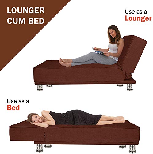Product Cover Urban Decor Two Seater Sofa Lounger with Bed Brown Color
