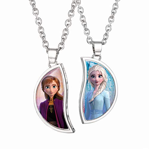 Product Cover Disney Frozen 2 Sisters Elsa and Anna BFF Breakaway Pendant Necklace Set, 16
