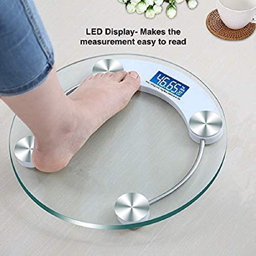 Product Cover RYLAN Electronic Thick Tempered Glass & LCD Display Digital Personal Bathroom Health Body Weight Weighing Scales For Body Weight, Weight Scale Digital For Human Body, Weight Machine For Body Weight