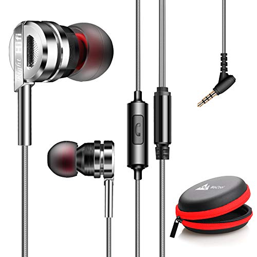 Product Cover WeCool Mr.Bass W007 Hi-Fi Stereo in-Ear Metallic Earphones with mic or Super Bass Sports Earphone with Microphone with Free Carry case (Silver)