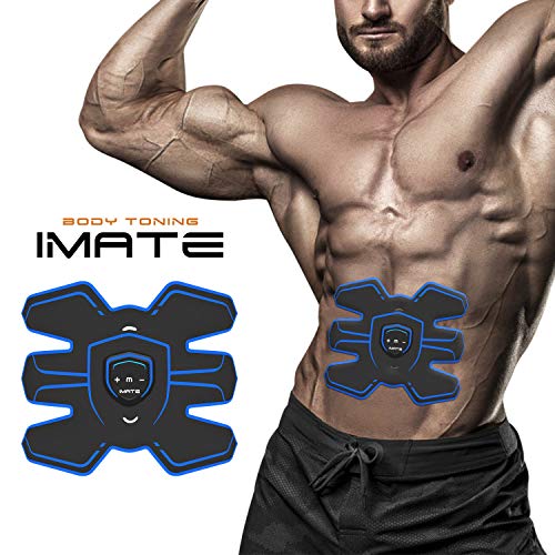 Product Cover IMATE EMS Electrical Muscle Stimulation ABS Trainer Trainer Belt Machine Portable Fitness Training Gear for Abdomen/Arm/Leg Home Office Exercise Workout Equipment Unisex