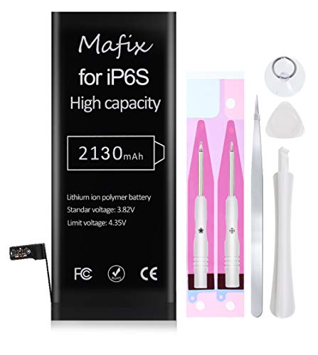 Product Cover 2130mAh Replacement Battery Compatible with iPhone 6s, Mafix 0 Cycle Li-Polymer High Capacity Replacement Battery with Repair Tools Kits, Adhesive Strips & Instructions