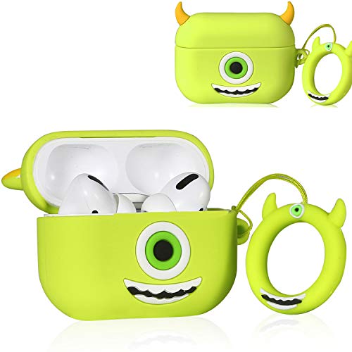Product Cover Lupct Monster Mike Compatible with Airpods Pro/Airpods 3 Case Silicone, Cute Cartoon 3D Cool Air pods Design Cover, Fun Fashion Funny Cases for Kids Girls Teens Boys Character Skin Keychain Airpod 3