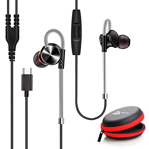 Product Cover WeCool Mr.Bass W010 Metallic In Ear Type C Earphones with Mic for Rich Bass and Noise Cancellation , Unique Design Sports USB Type C Earphone compatible with One Plus 7/ 7 Pro / 6T with free carry case(Black)