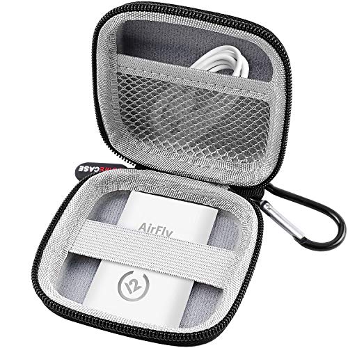 Product Cover COMECASE Hard Travel Carrying Case for Twelve South AirFly | Wireless Transmitter, Protective Storage Bag Pocket with Accessories Mesh Pocket - Black