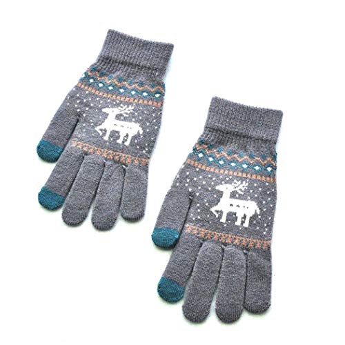 Product Cover Liwei18 Women Winter Touch Screen Gloves, Thicken Knitted Texting Phone Gloves Warm Touchscreen Mittens