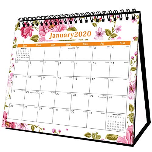 Product Cover Desk Calendar 2020 - Standing Desk Calendar 8'' x 6'' Small Desk Calendar Monthly Pages Easel Calendar