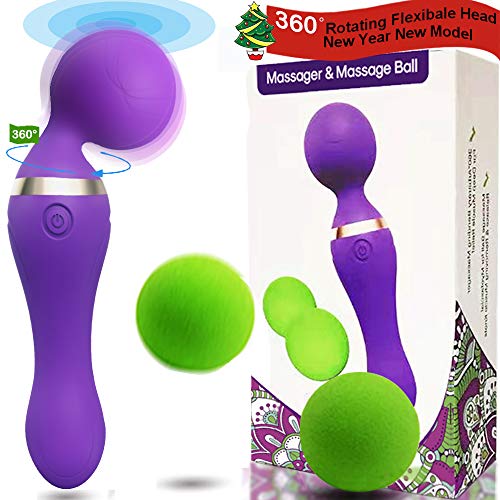 Product Cover Personal Massager Handheld Deep Tissue Mini Wand Massagers for neck and back massager handheld Back Massage Stick & Deep Tissue Back Massager Ball, Magic 9 Speed Wand Personal Massagers Rechargeable