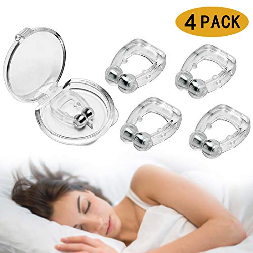 Product Cover Snoring Solution, Magnetic Anti Snoring Devices Solution Clipple Stop Snoring Nose Device Snoring Solution Mouthpiece Sleeping Aid Relieve Snore Effectively Stop Snoring for Men Women (4 pcs)