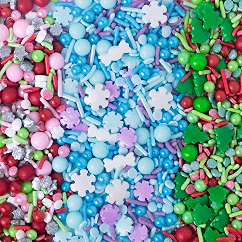 Product Cover Holiday Sprinkles | Sprinkle Medley Bulk Variety Pack | Christmas & Holiday Sprinkles | 24oz