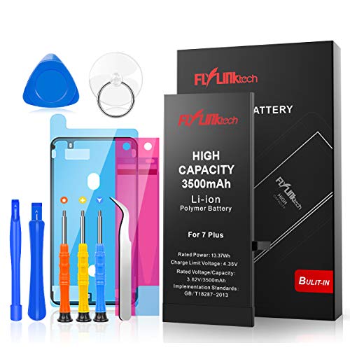 Product Cover Flylinktech for iPhone 7 Plus Battery Replacement, 3500mAh High Capacity Li-ion Battery with Repair Tool Kit -Included 24 Months Assurance