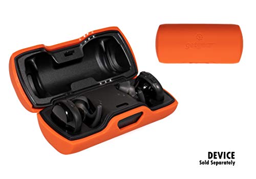 Product Cover Featured Protective Case for Bose SoundSport Free Truly Wireless Sport Headphones Charger Box, Mesh Pocket for Cable and Other Accessories (Orange)