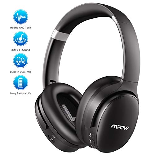 Product Cover Active Noise Cancelling Headphones, Wireless Bluetooth Headphones Over Ear with 30H Playtime, Dual-Mic CVC6.0 HiFi Deep Bass Sound, Soft Memory Foam Ear Cups with Adjustable Headband for Travel/Work