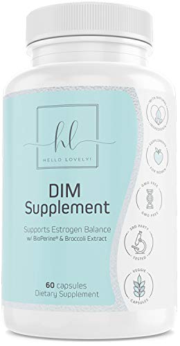 Product Cover DIM Supplement - Highest Potency DIM Diindolylmethane Plus BioPerine Complex 255mg - Made in USA - Best Vegan DIM Formula for Estrogen Balance, Hormone Menopause Relief & Acne for Women - 60 Capsules