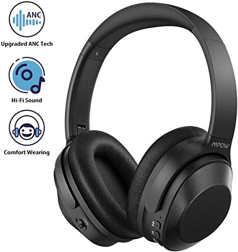 Product Cover Active Noise Cancelling Headphones, Over-Ear Bluetooth Headphones with Hi-Fi Sound Deep Bass, CVC 6.0 Microphone, Stable Connection, 30H Playtime Wireless Headphones for Travel, Work, and Home