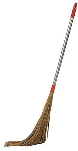 Product Cover Royalty Steel Handle Broom Stick Eco Friendly Soft Grass Floor Broom Stick for Floor Cleaning (Phool Jhadu) (1)