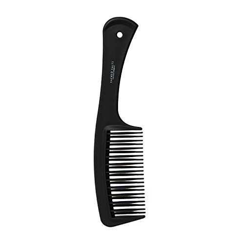 Product Cover Sacred Salts Plastic Black Wide Tooth Comb Hair Brush,Paddle Hair Comb,Care Hand grip Comb Best Styling Combs for Long