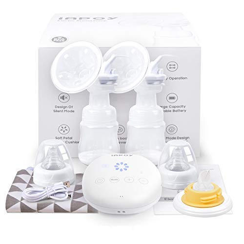 Product Cover Electric Double Breast Pump - Breastfeeding Pump with Automatic Mode & Breast Massage HD LED Display Touch Screen - Double Breast Pump, BPA Free, 110V-230V