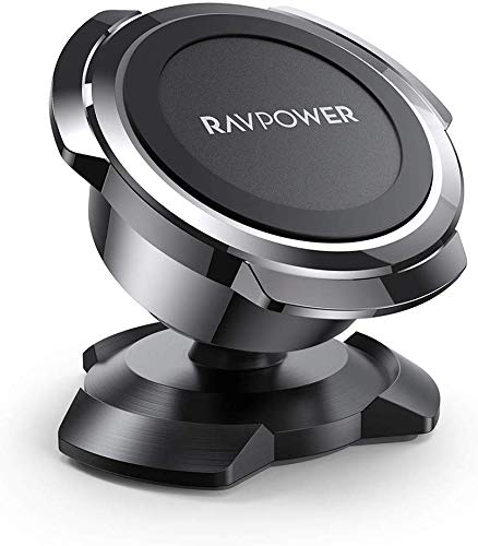 Product Cover Magnetic Phone Car Mount, RAVPower Phone Holder for Car, Car Cellphone Holder, Magnetic Mount, Compatible with iPhone 11 Pro XS Max XR X 8 7 Plus Galaxy S10 S9, Note 10, LG G8 Thinq, Pixel 3 XL