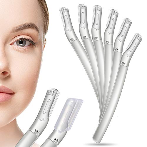 Product Cover [12 PCS] Safety Eyebrow Razor for Women, Extra Precision Faciacl Razor Multipurpose Eyebrow Shaper Trimmer Exfoliating Dermaplaning Tool with Precision Cover