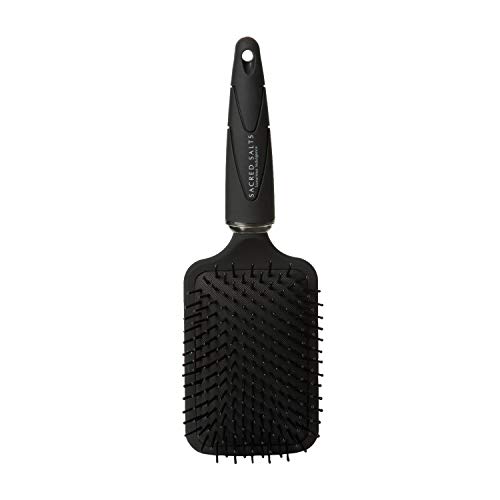 Product Cover Sacred Salts Paddle Hair Brush with Soft Ball Tip Nylon Bristle & Air Cushion Plastic Comb No Knot for Man Women Curly Wet Frizzy Thick Fine Coarse Hair Massage Volume, Detangler Brush