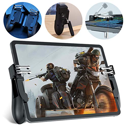 Product Cover PUBG Mobile Controller for Tablet - Aovon 4 Triggers [6 Finger Operation] Sensitive L1R1 L2R2 Shoot Aim Trigger Gamepad Grip, Support 5.5-12.9 inch iPad & Tablet (Black)
